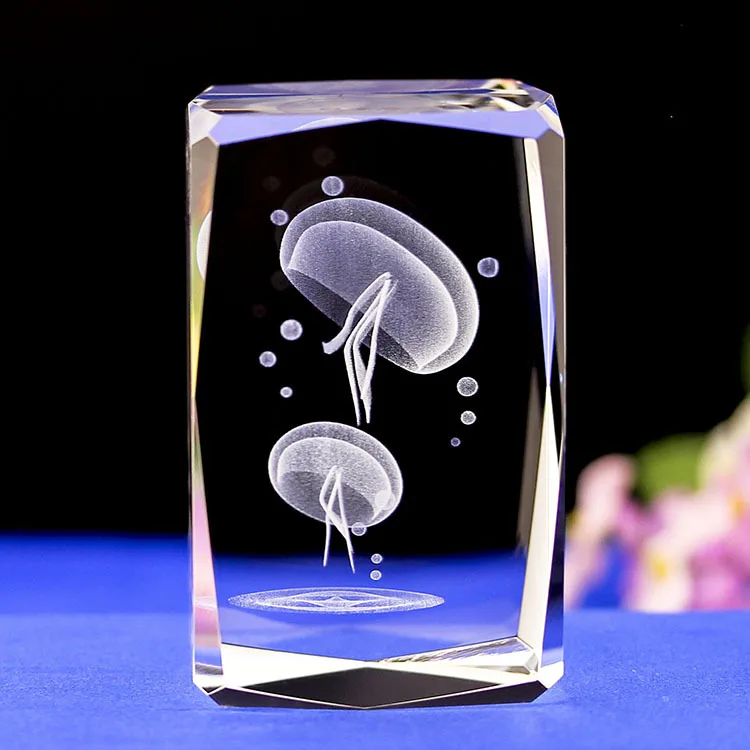 souvenirs crystal block 3D blank laser crystal engraving for cube 3D