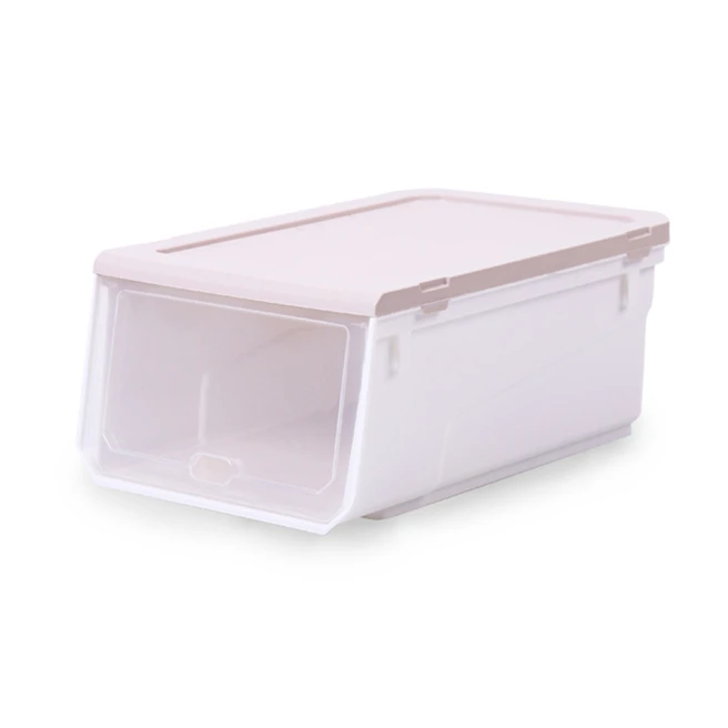 Plastic for High Heels Stackable Drawer Set 3 Push-Pull Organizer Shoe Box Storage