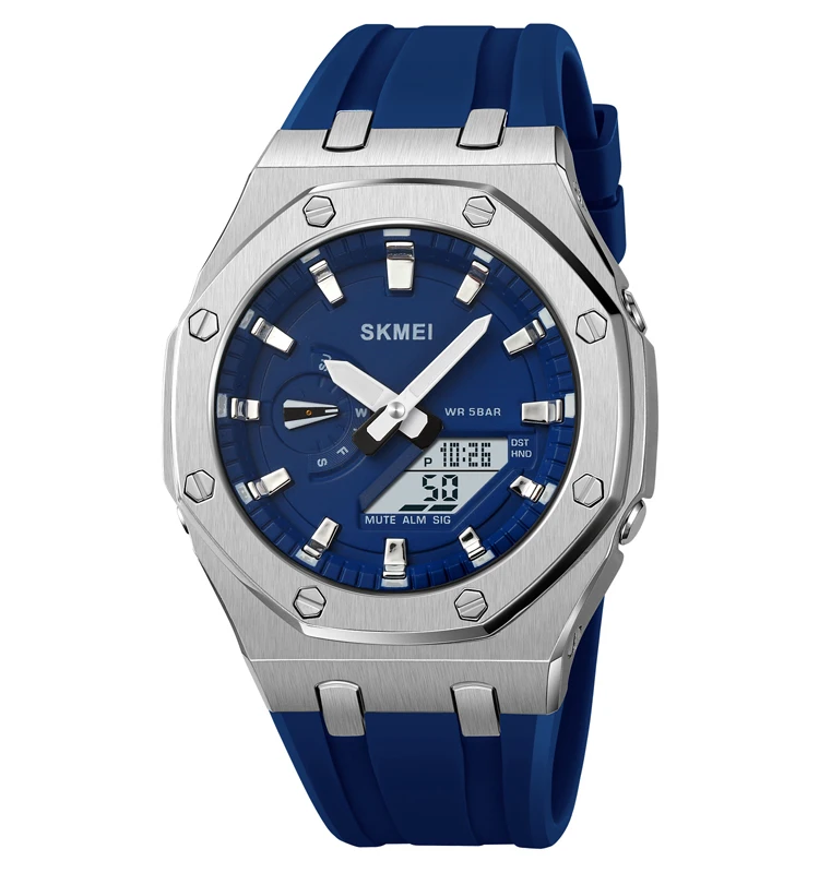 Оптовая Продажа водонепроницаемые часы с 5 сигнализацией Skmei 2243 Relojes спортивные мужские Relogio кварцевые аналоговые цифровые на запястье