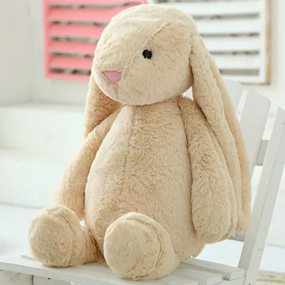 Hot Selling Cute Cartoon Brown Soft Bunnies Easter Day Rabbit Toy Long Ear Plush Bunny Stuffed Toys