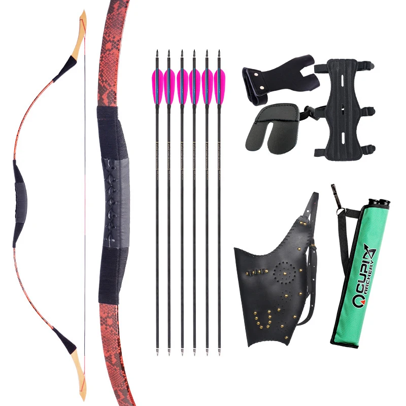Portable Outperform Factory Supply Handcrafted Traditional Asia Bow and arrow set for practice use