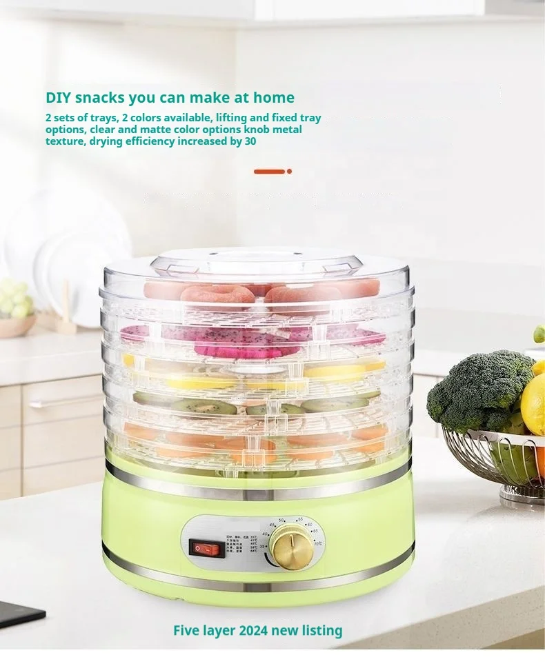 Household food dehydrating home air dryer resin Drying dehydrator machine 5 trays