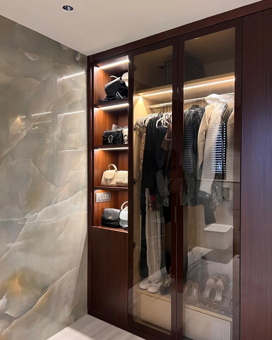 White Laminated Marble WPC Bamboo Fiber Veneer Sheets Wall Panels for TV Background Walls