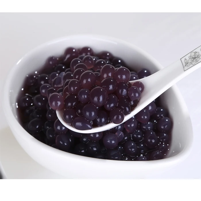 BODUO blueberry Flavored  Popping Boba 12 Buckets * 1 KG Individually Packaged Beverage Ingredients Bubble Tea Supplier