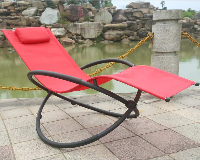 
Folding Beach Fishing swivel Rocking Zero Gravity Chair with circular base 