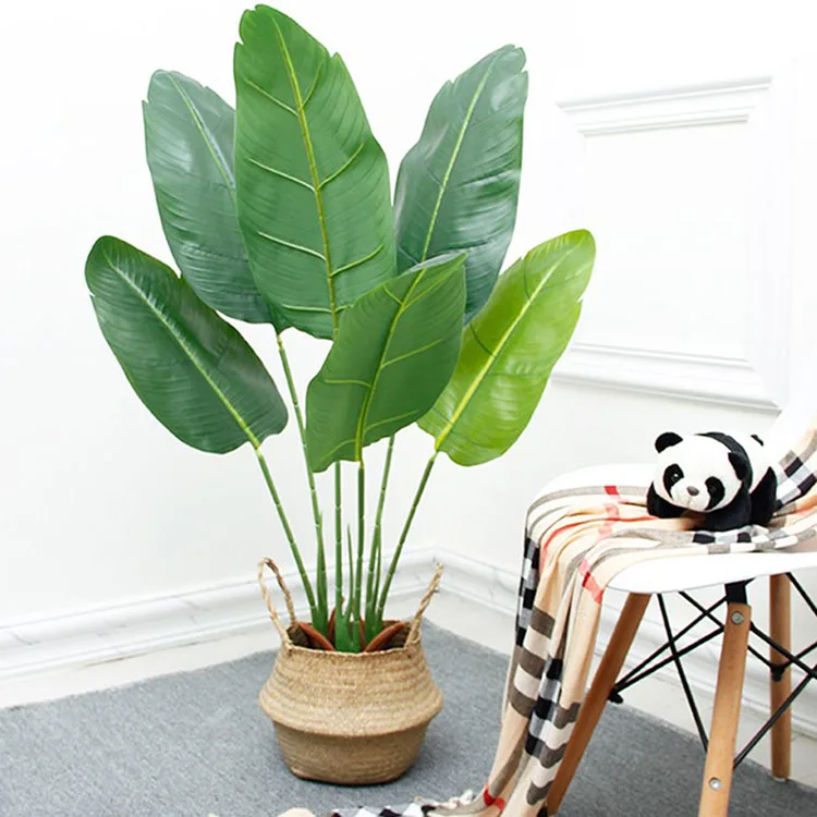 Plastic Indoor Outdoor Home Garden decor plastic bonsai plam tree Faux Plants fake Tropical 1.2m Artificial Banana