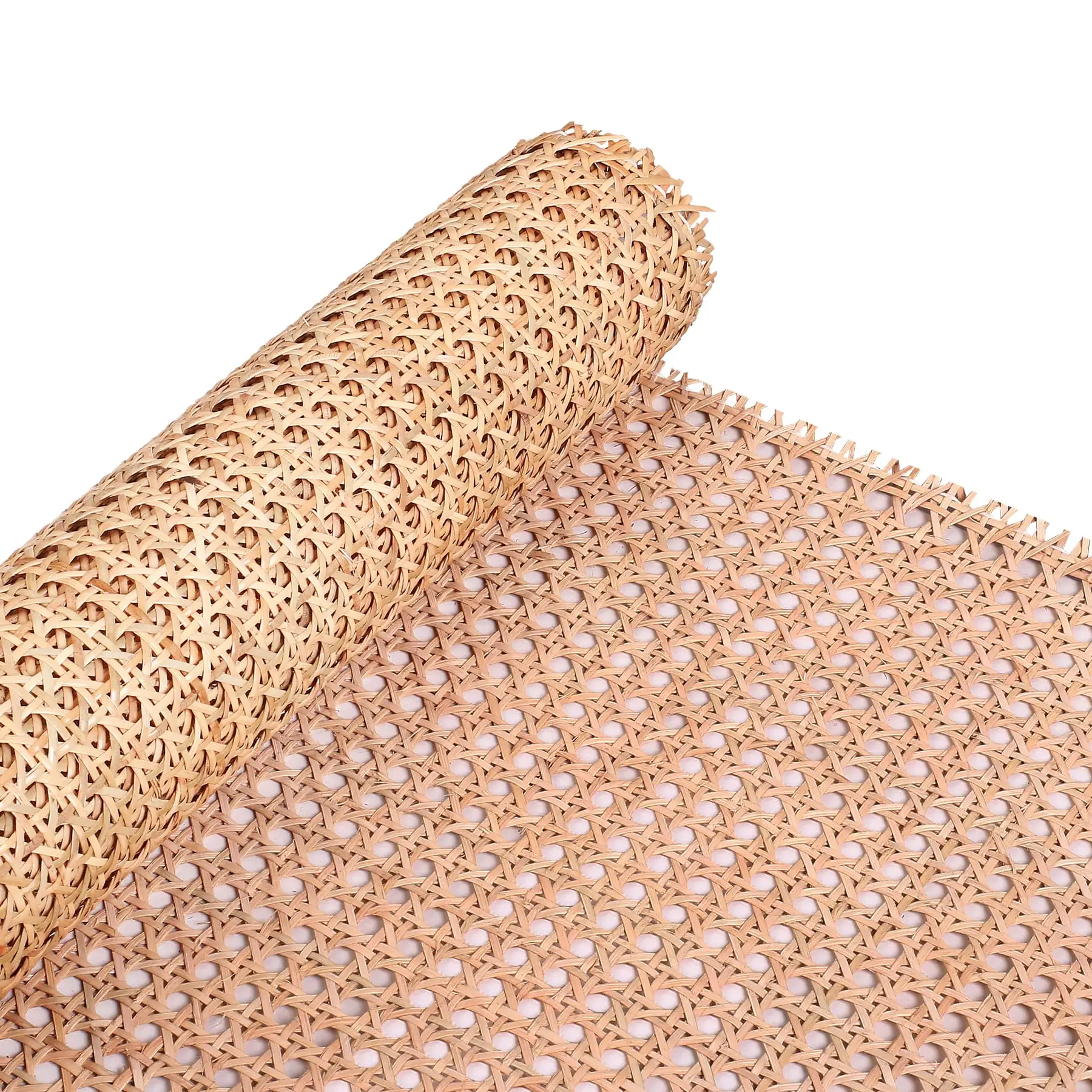 Natural raw rattan weaving material roll 40/45 /50/60/80/90/100 cm 15 meters direct supplier cane rattan webbing from China