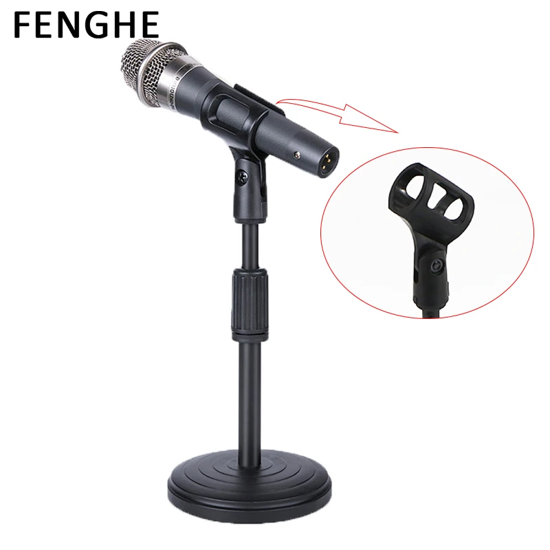 Wholesale Professional Adjustable Hand Lift Desktop Mic Stand Table Microphone Stand for Meetings Live Broadcast