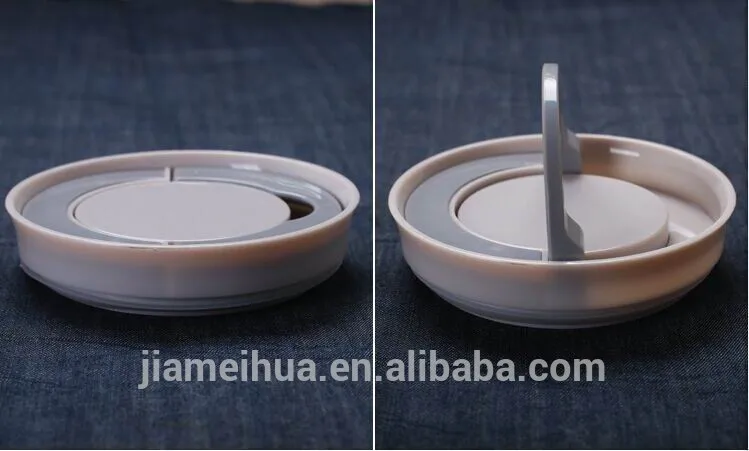 Popular round shape borosilicate glass storage jar food container with cover and tray base