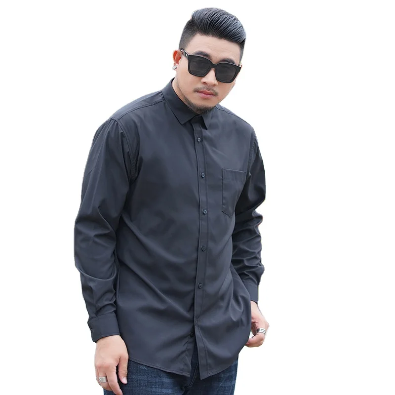 Мужская рубашка оверсайз с длинным рукавом