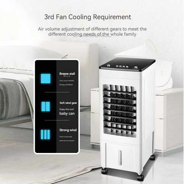 Household Portable Air Cooler condition Tower Fan rv Freestanding mobile manufacturing ice Water standing home office air cooler