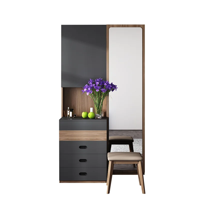 Nordic full-length mirror mini dressing table bedroom furniture dressing table console storage table with mirror