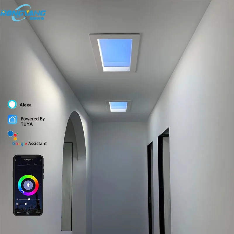 Встраиваемый светодиодный светильник с Виртуальным солнечным светом 600*600 100 Вт