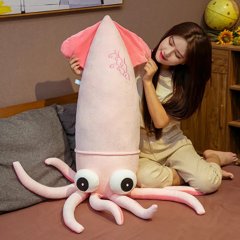 Simulated Animal Squid Plush Toy Giant Octopus Plush Toy Marine Animals For  Girls Soft Pillow Peluches Doll