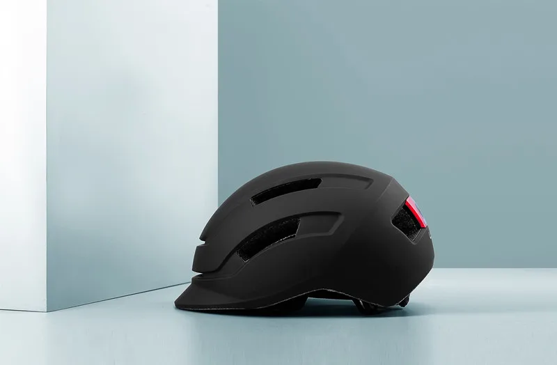 Safety protective urban bike helmet with molded visor design