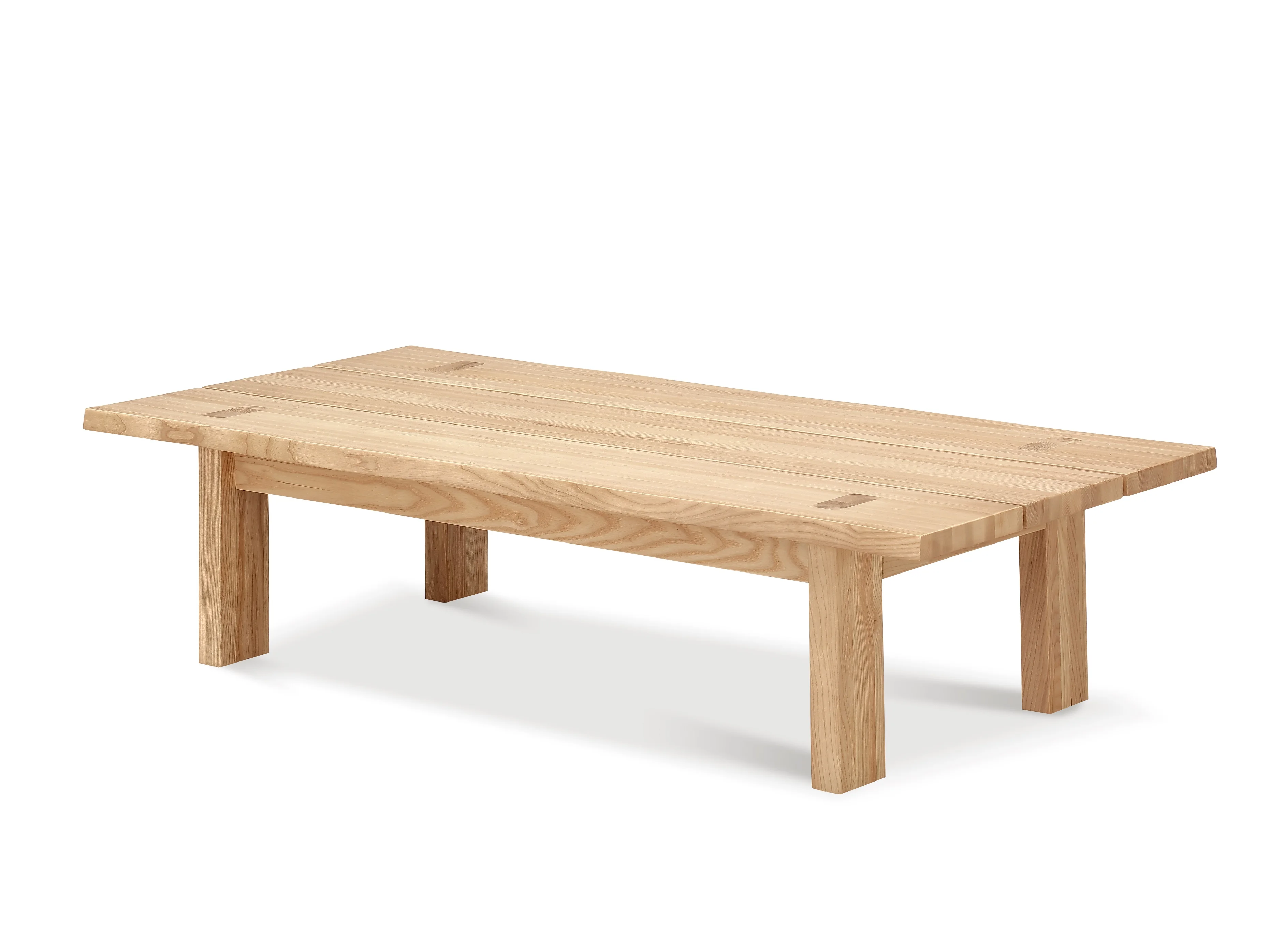 Solid timber Ash wood rectangular live edge coffee table console sofa center table floor low living room wooden furniture