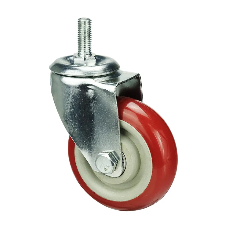 WBD manufacturer castors with brake 3 inch pvc casters medium duti castors wheels