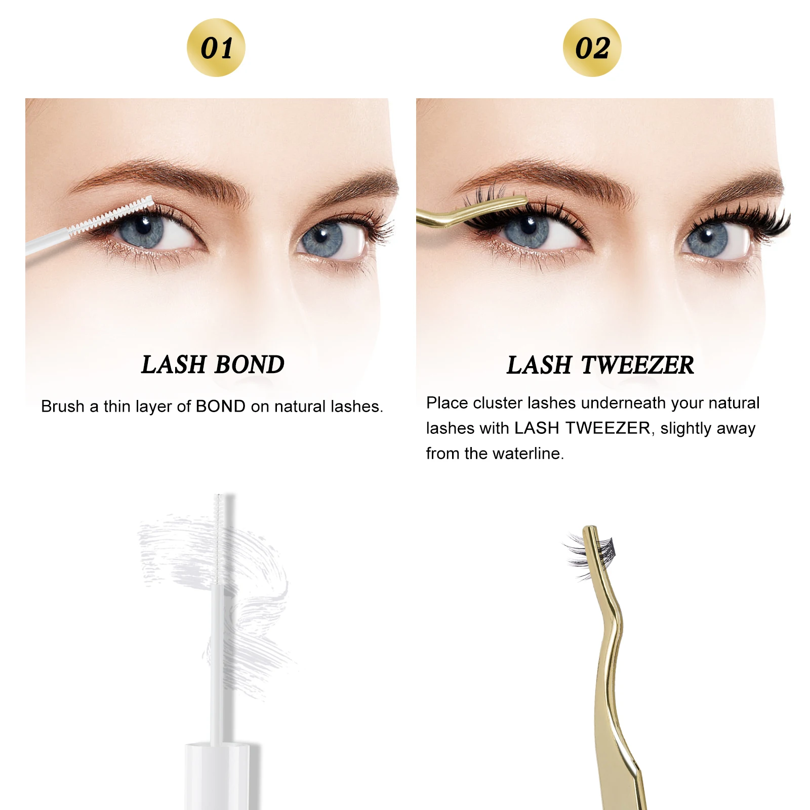 Quewel Wholesale Lash bond DIY Lash bond and seal Cluster eyelash glue