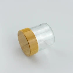 1oz 2oz 3oz 4oz cosmetic glass jars with bamboo Child Resistant lids
