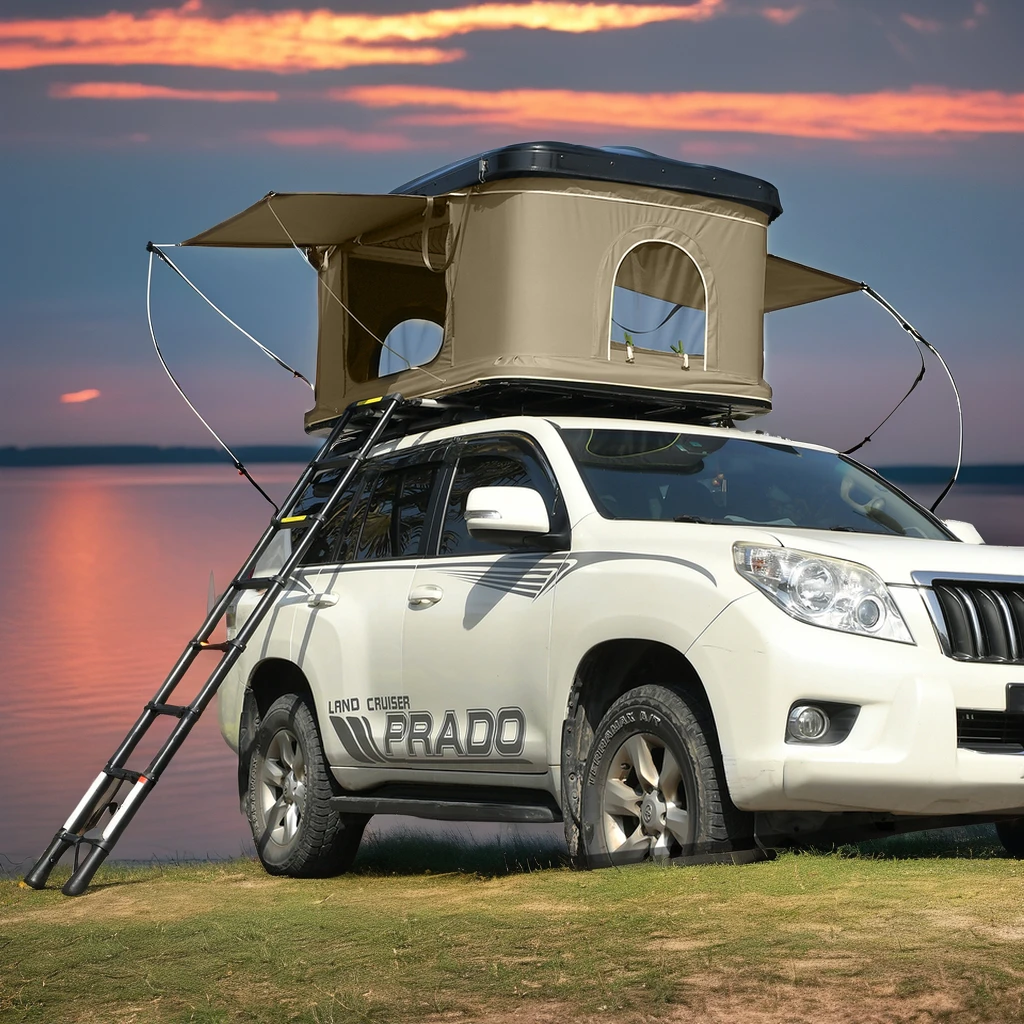 New Style 2-Person Car Roof Tent with ABS Frame Waterproof Oxford Fabric Comfortable and Convenient for Travel