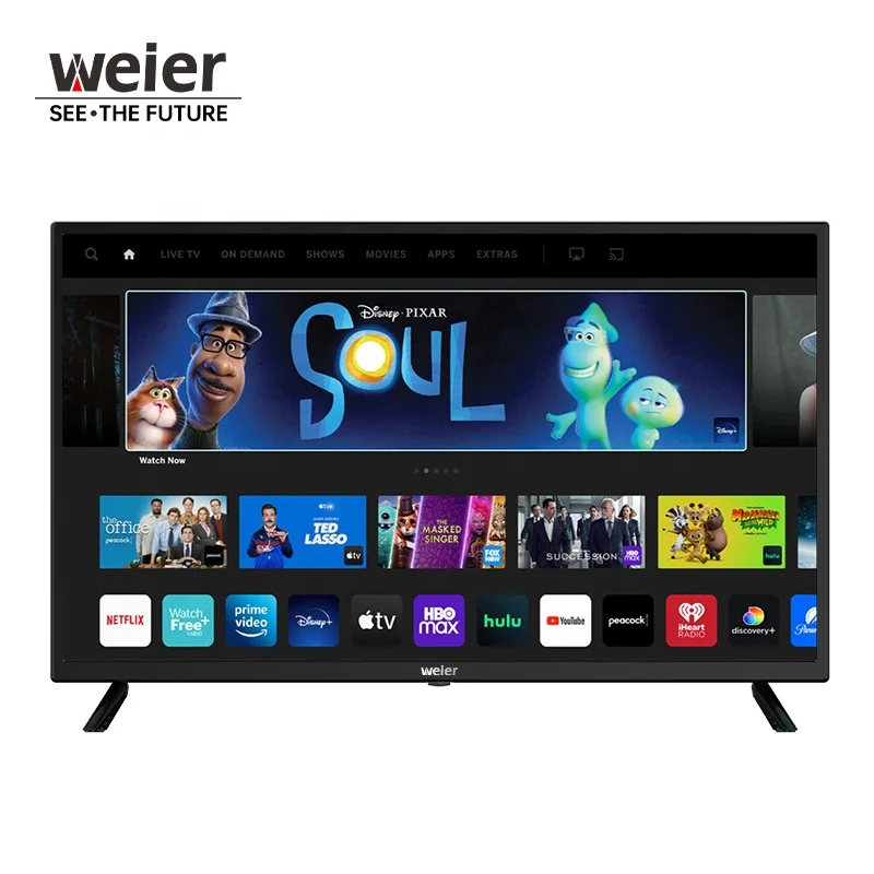 Weier wholesale led tv 32 40 43 50 55 65 inch android televisions 4K smart tv OEM factory
