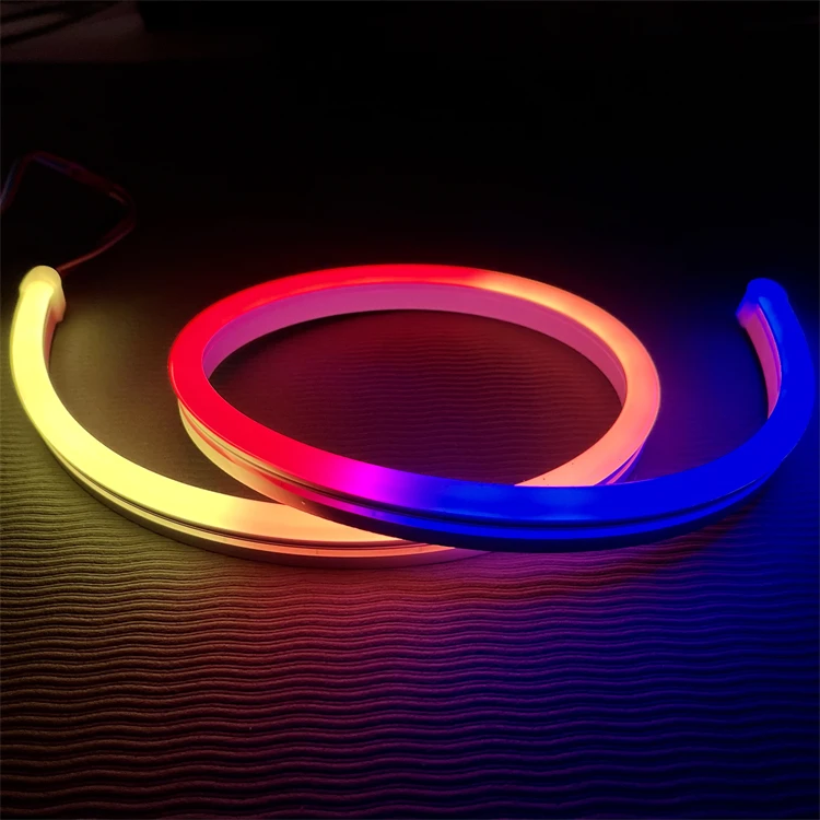 Full Color RGBIC DC24V 14W/M SMD2835 IP67 120leds Silicone Neon Tube LED Neon Flex for Home and Outdoor Decoration