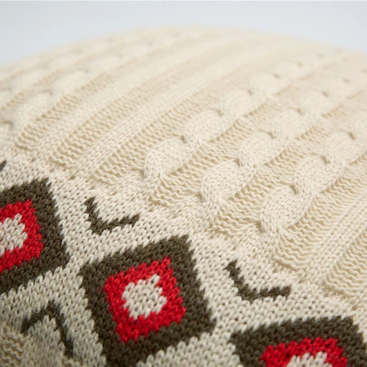 WD Decorative Moroccan Acrylic Knitted Throw Pillow Case for Home Decor Cushion Cover