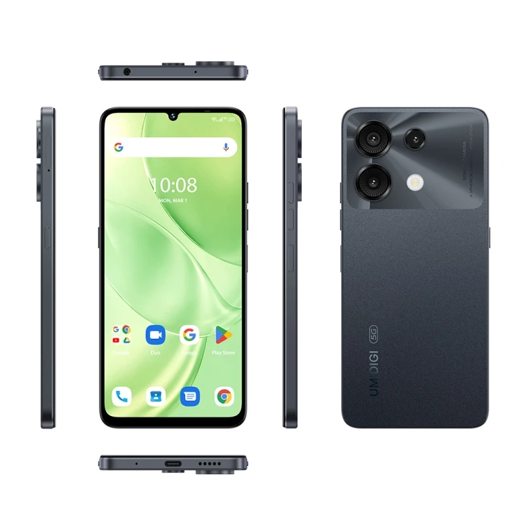 Новый оригинальный смартфон UMIDIGI G9 5G 6 ГБ + 128 со сканером отпечатков пальцев и идентификацией лица Android 14 UNISOC T765 Octa Core
