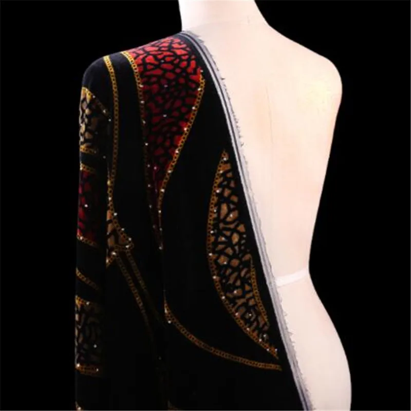 2023 New Coming Vintage Color Silk Velvet Fabric Thick Textile for Luxury Lady Evening Clothes