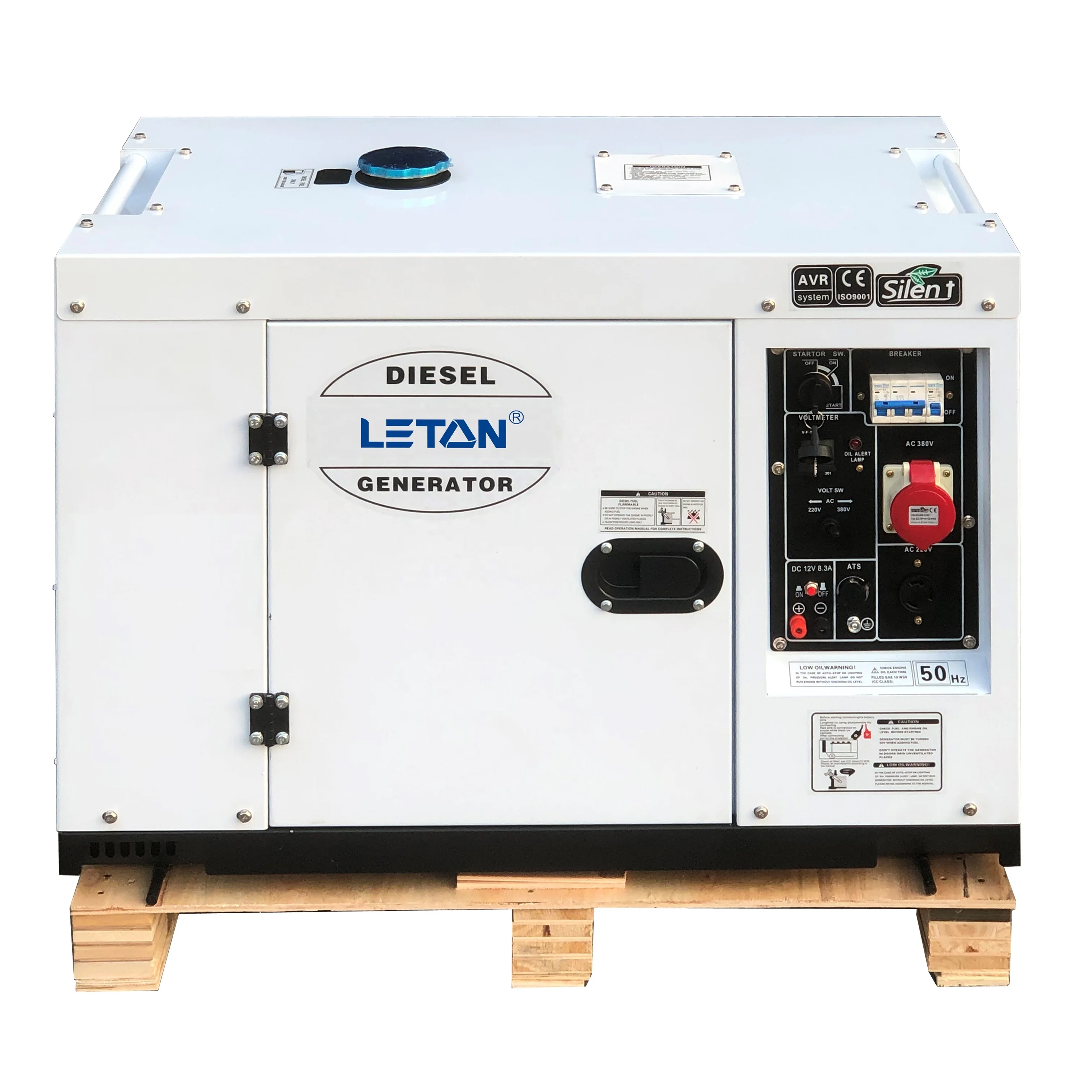 LETON 230V 50Hz diesel generator sets 10kw single phase air cooled silent type diesel generator 10kw generator
