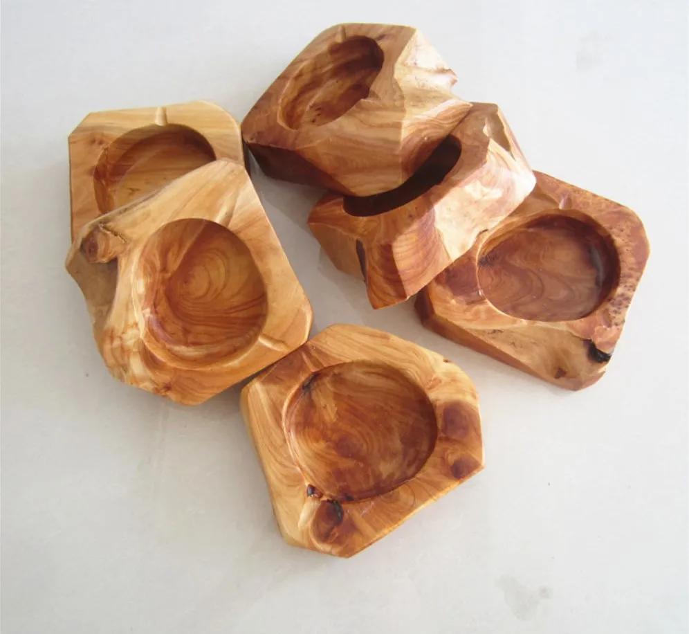 Wooden ashtrays creative personality wood carving wooden ashtray custom logo
