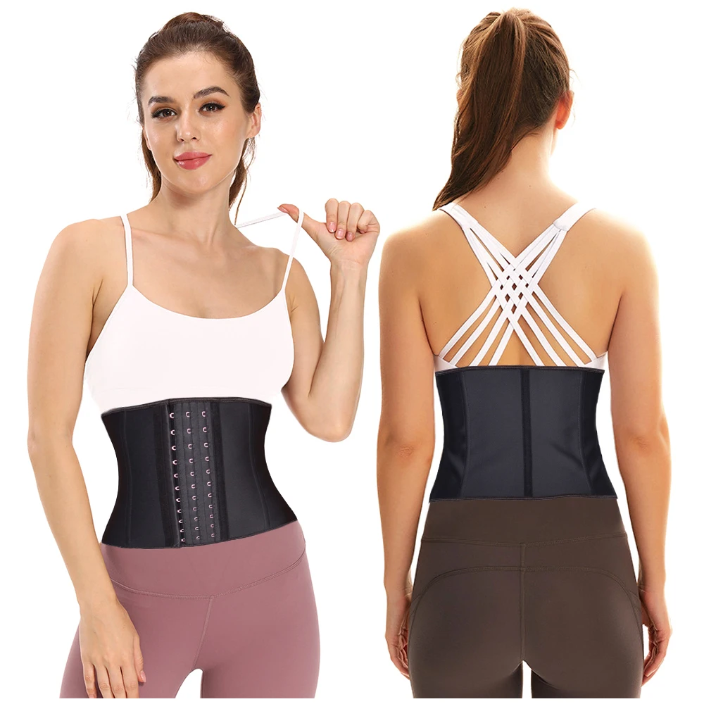 2021 New Arrival Mini Short 22cm 7 Inch 9 Steel Bone Torso Body Shaper Tummy Control Band Waist Trainer Belt