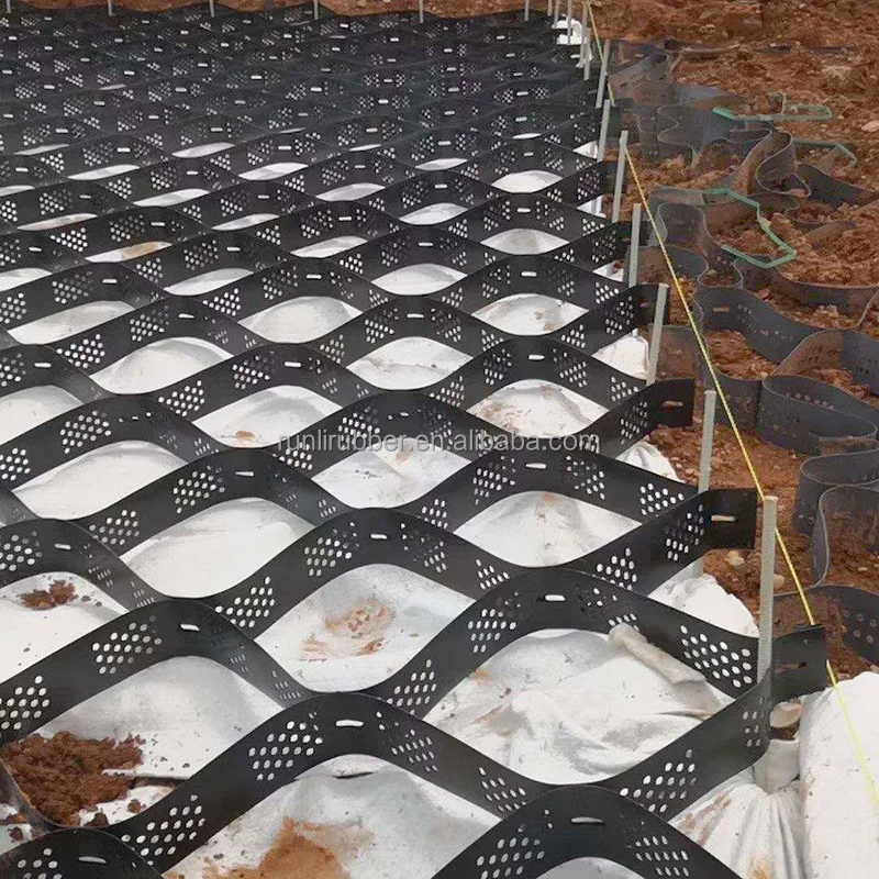 HDPE Textured and Perforated HDPE Plastic Geocell manufacturer price gravel grid geo cell for road construction