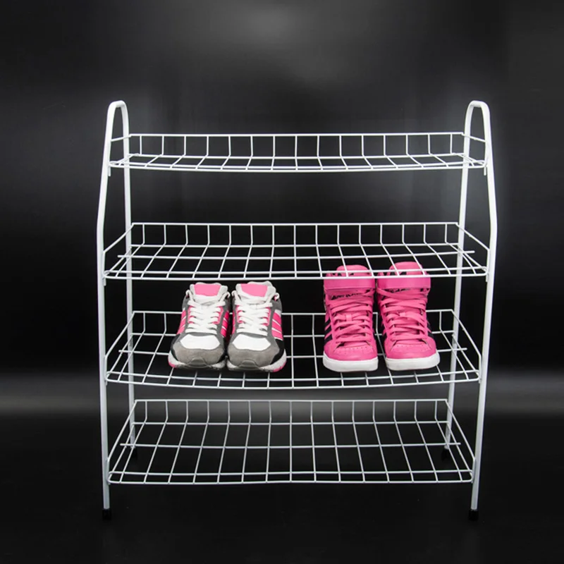 4 Tiers Foldable Stackable Metal Iron Shoes Rack (62554521917)