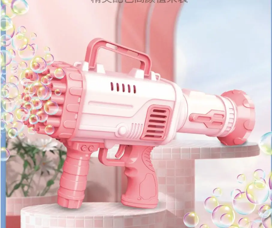 2023 New Promotional Gifts 32 Holes Rocket Boom Bazooka Bubble Machine Bubble Gun Toys For Adults Children