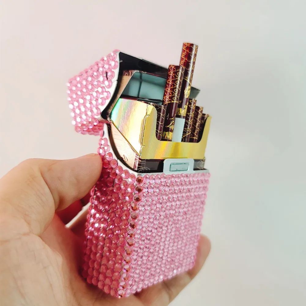 diy diamond metal cigarette case