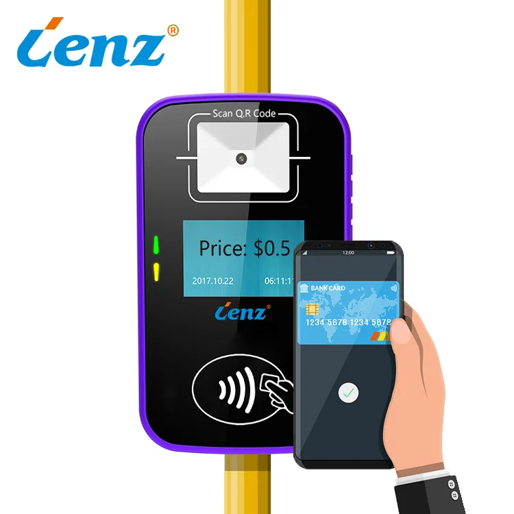 Contactless EMV Bus Validator NFC Terminal Support  RS232 RS485 USB Type A QR Code Validator