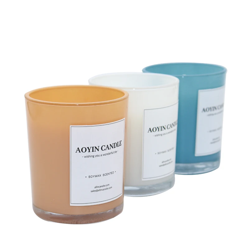 High Level colorful Jar Essential Oil smokeless Aromatherapy Candles Handmade Luxury Private Label Scented Candles Gifts set