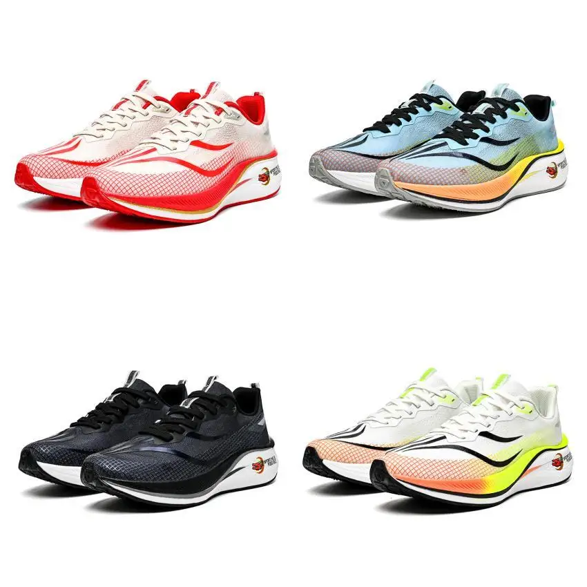 Custom Sneakers Men Plus Size Running Shoes Carbon Fiber Plate Runner Lightweight Cushion Footwear Jogging Walking Shoes