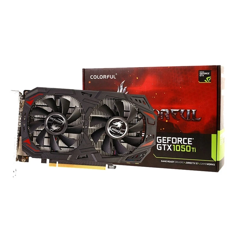 Цветные графические карты GTX1050Ti 4GD5 GDDR5 128 бит DP DVI PCI-E 3,0 GPU GTX 1050Ti 4 Гб GTX1080Ti видеокарта для GTX 1050 Ti
