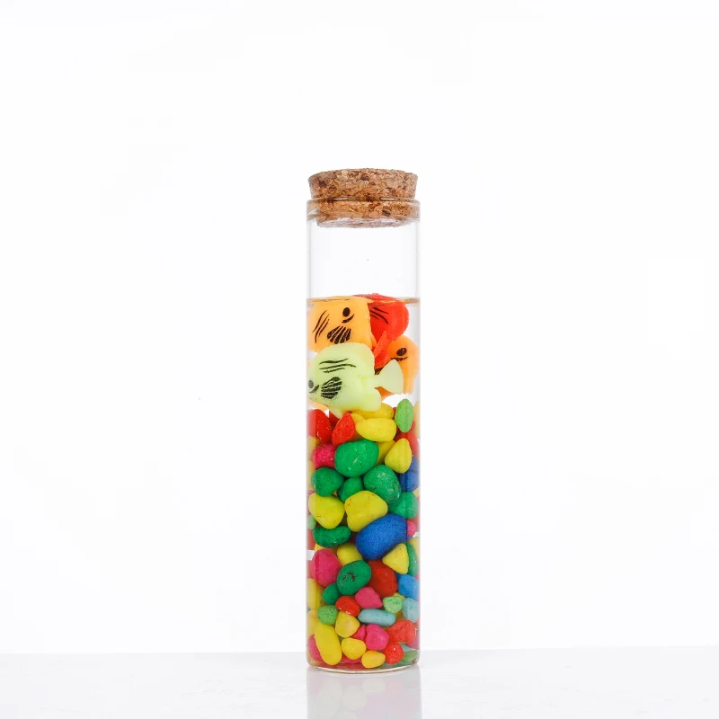 30mm Colorful Match Sticks Glass Jar Bottle Matches Wooden Matchsticks Bottle with Cork
