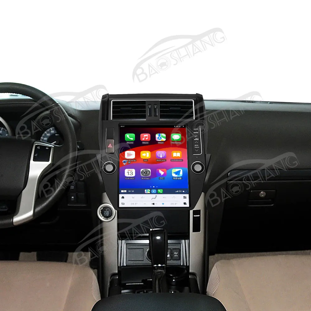 12 1 Carplay для Toyota Prado 2010 Android 13 GPS Navi автомобильный беспроводной мультимедийный плеер радиоприемник HD экран