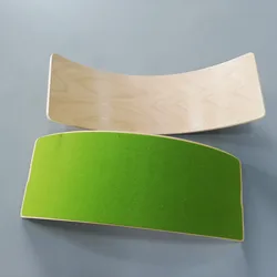 Wholesale gym custom adults workout fitness wooden surf balance board ebony tennis trainer