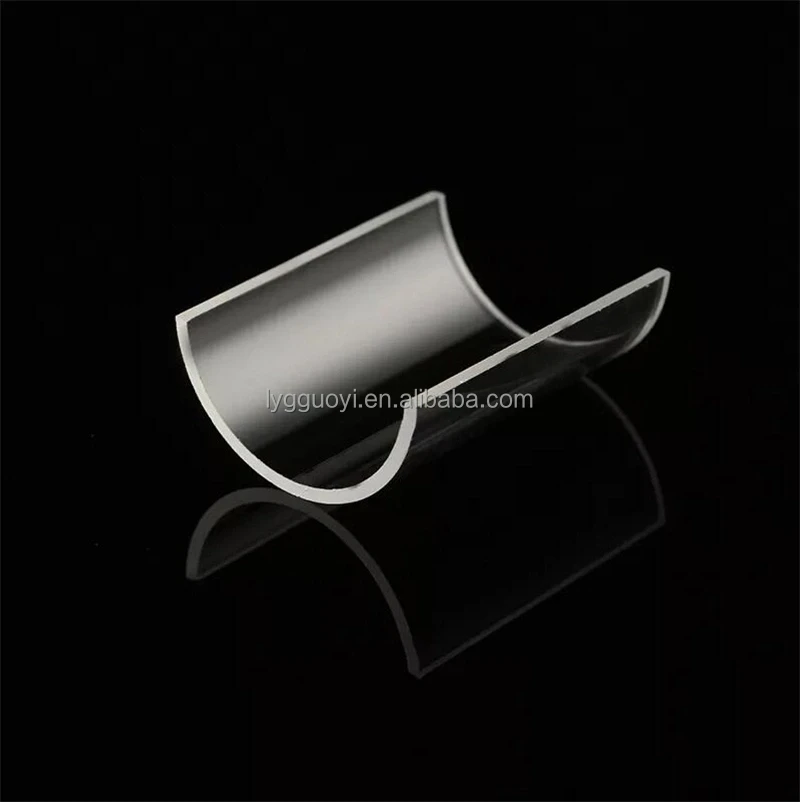 Quartz glass tile barbecue piece arc quartz piece high temperature resistant transparent processing custom