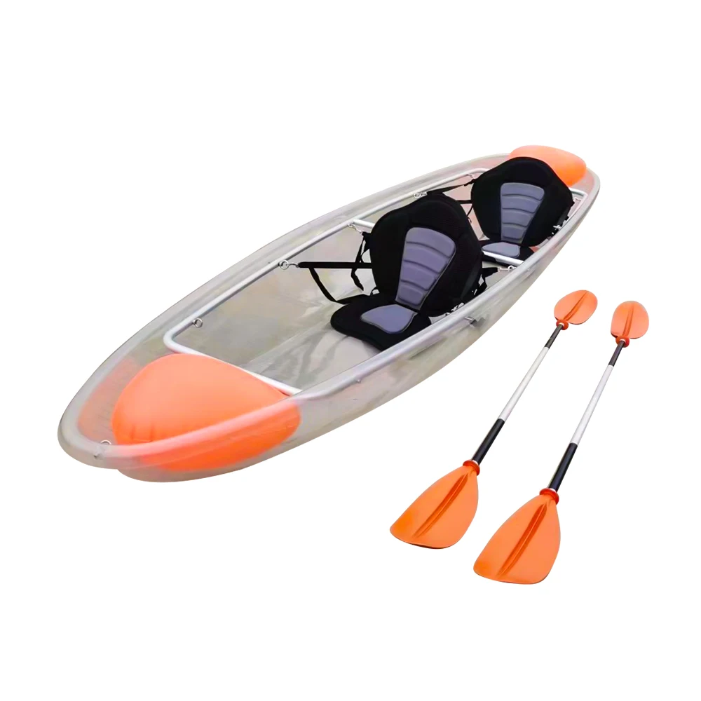 Onemax Double Seat Clear kayak Transparent Kayaks Crystal Seethrough Canoes Outdoor Glass Bottom Boat Drop Stitch Kayak