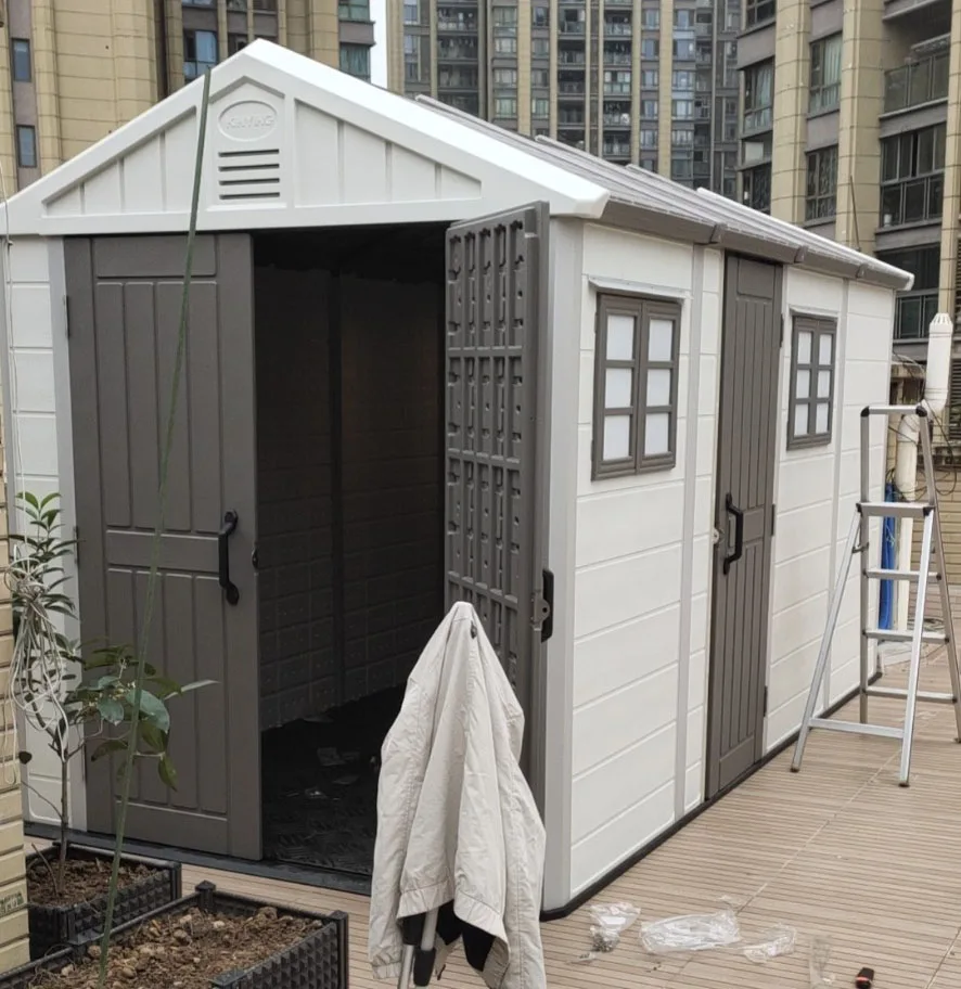 Kinying Waterproof Plastic HDPE Garden Supplies Backyard Storage Sheds Summer House Garden sheds storage outdoor house