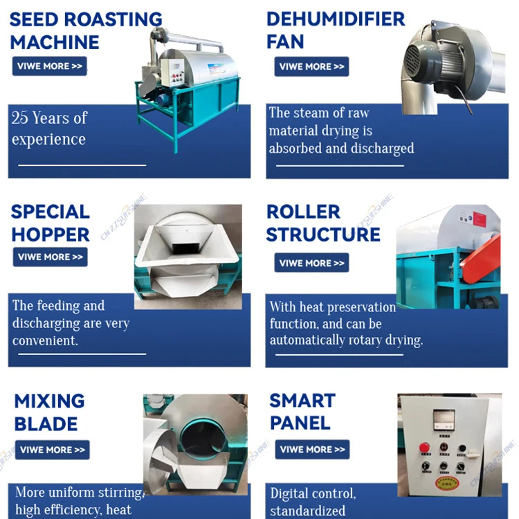 ZZSS Electric Online Support Wooden Case Peanut Roasting Machine Roaster Dryer Frying Roaster Machine Made in China