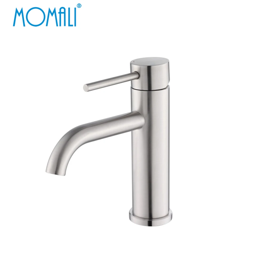 Momali wholesale prices factory direct SUS304 black bathroom wash basin stainless steel faucet 304