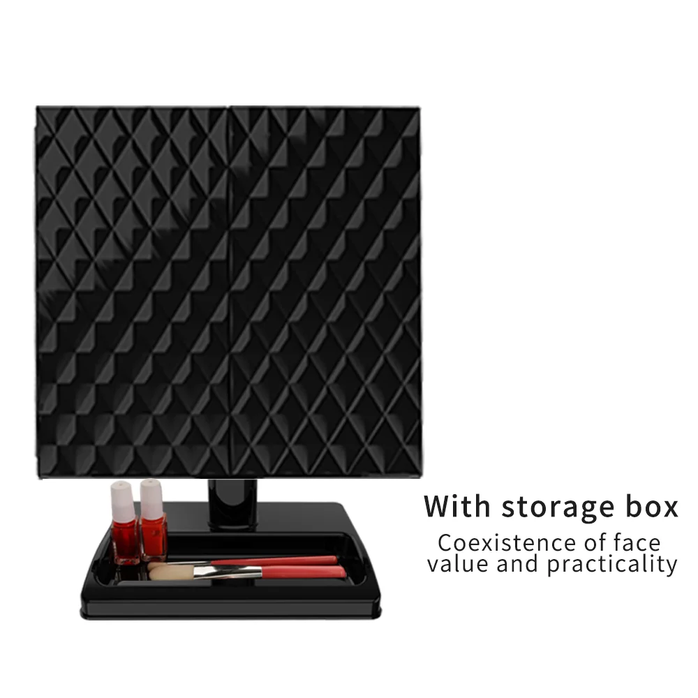 Touch Sensor Table Top Vanity Trifold Makeup Three Fold Make Up 10X Magnifying Tri Fold Makeup Mirror