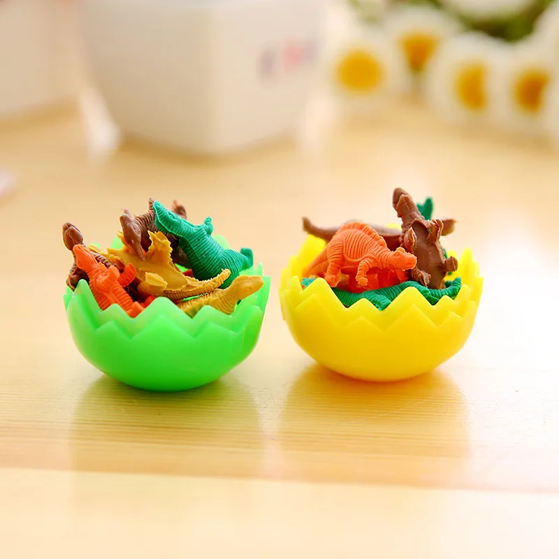 Mini Dinosaur Erasers Desk Pets for Kids 7pcs Pencil Erasers with 1 Dinosaur Eggs Toys Gifts Students 3d Dinosaur Pencil Erasers